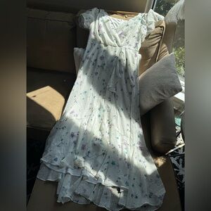 Floral White Maxi Dress